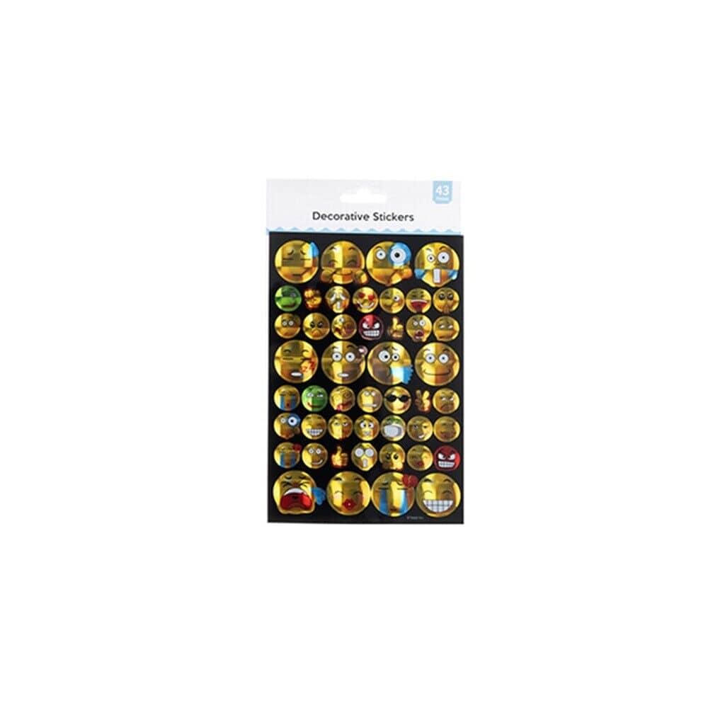 43 Emoji Stickers Sheet Emoticon Bullet Journal Japanese Style Smiley Faces