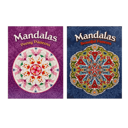 Adult Colouring Books A4 Fun Relaxing Mindfulness Anti Stress Mandalas Patterns