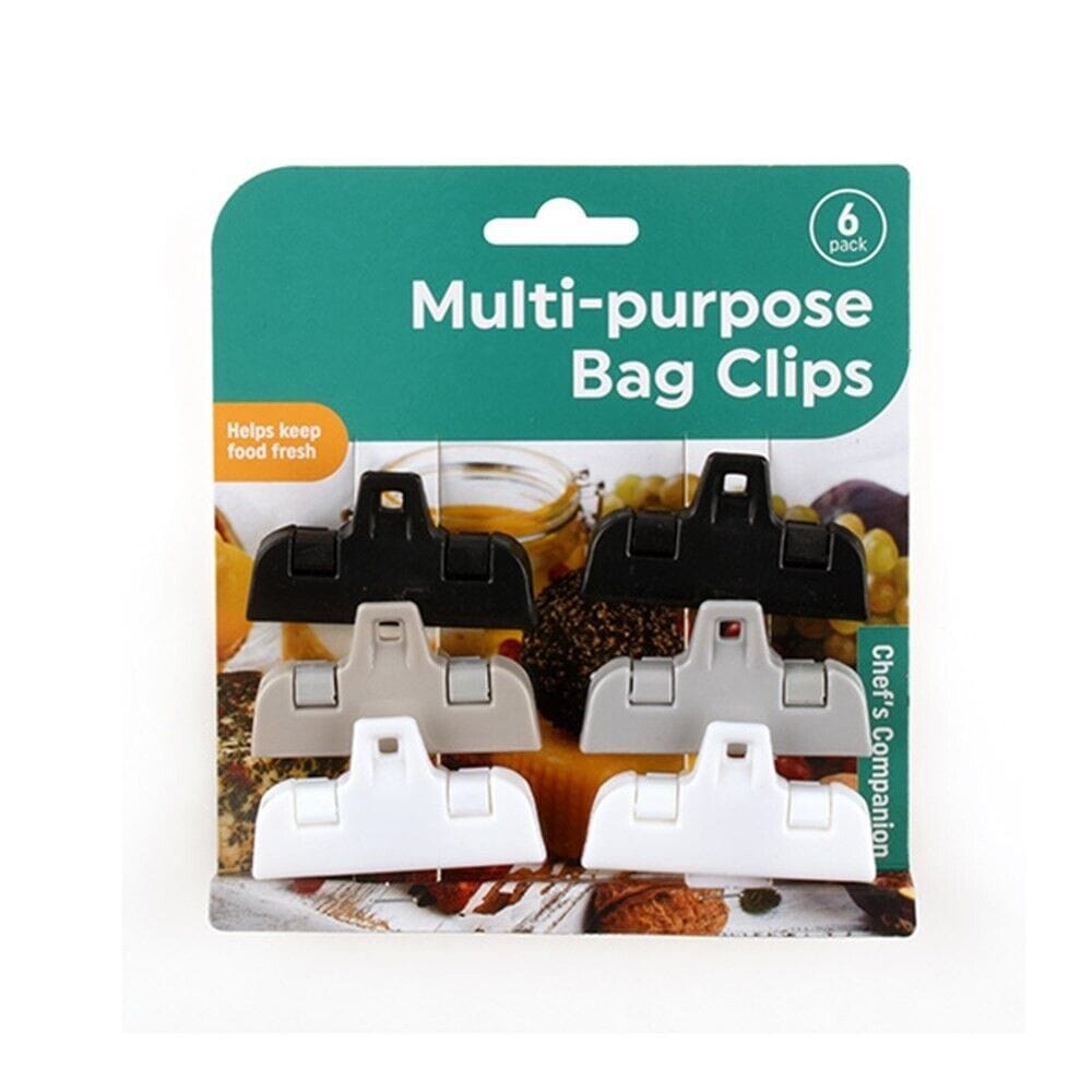 6 Pack Sealing Chip Clips Plastic Sealer Grip Snack Food Storage Bag Sealing