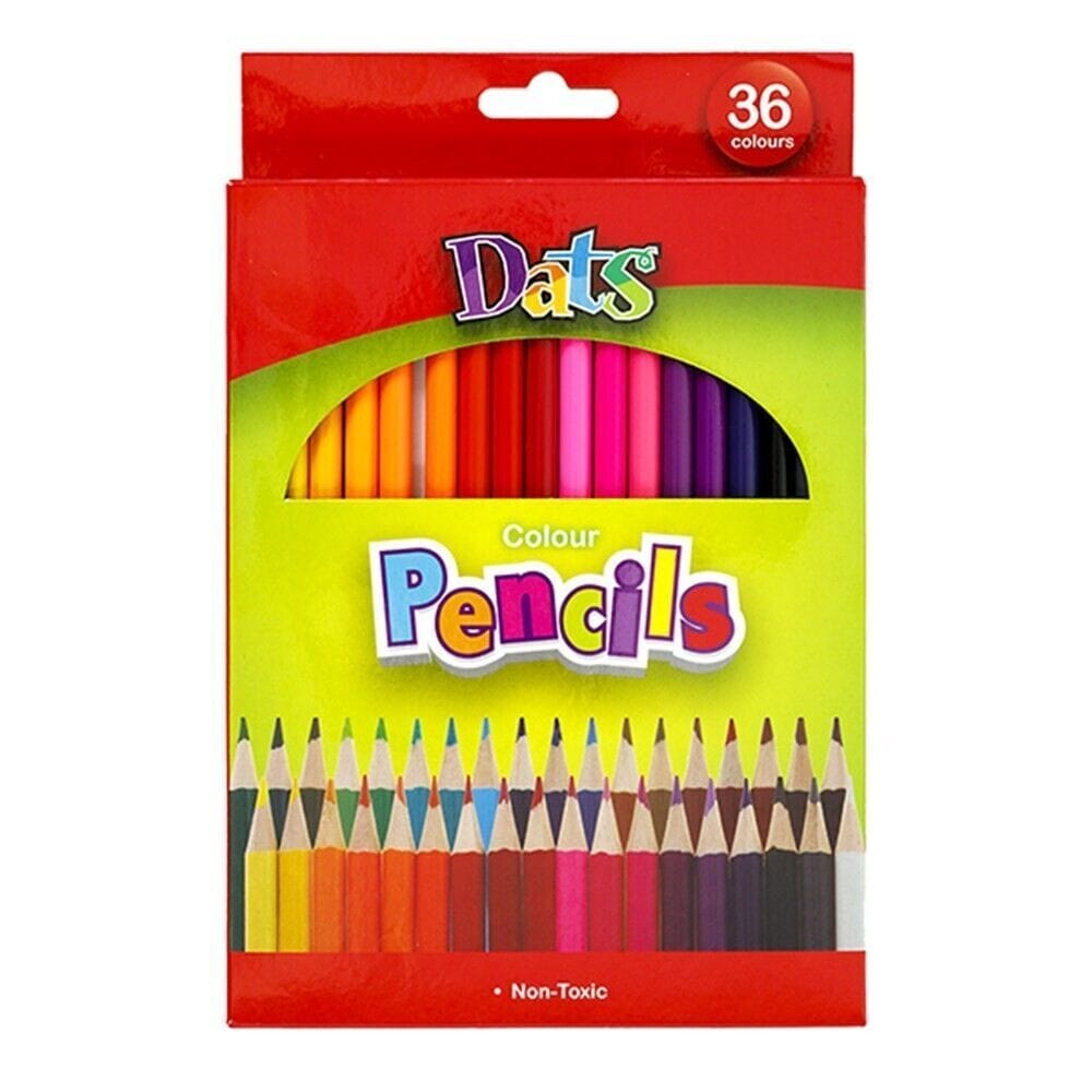 36 Colouring Pencils Set Art Supplies Smooth Lead Sketch Colour Drawing Kids