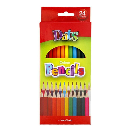 24 Colouring Pencils Set Art Supplies Smooth Lead Sketch Colour Drawing Kids