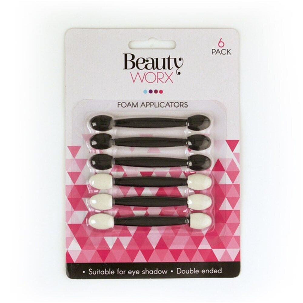 6 Pack Premium Applicator Eyeshadow Brush Foam Double End Disposable Wand stick