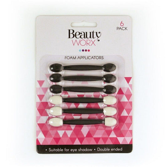 6 Pack Premium Applicator Eyeshadow Brush Foam Double End Disposable Wand stick