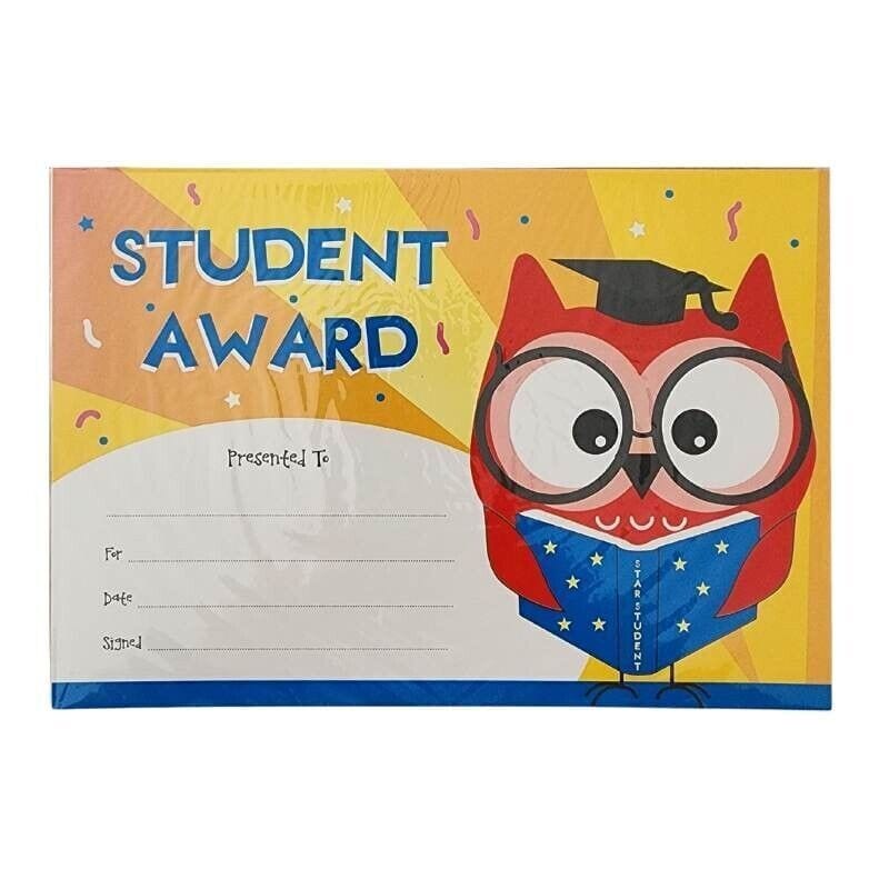 Certificate Merit School Student 210x148mm Award Achievement Teacher Primary