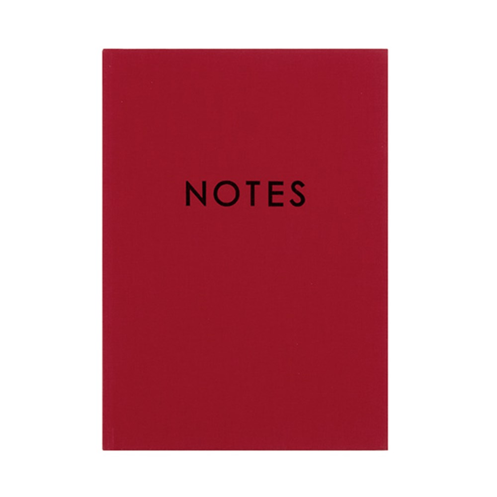 Red Fabric Notebook A5 160page Hard Cover Ruled Office School Stationary Journal