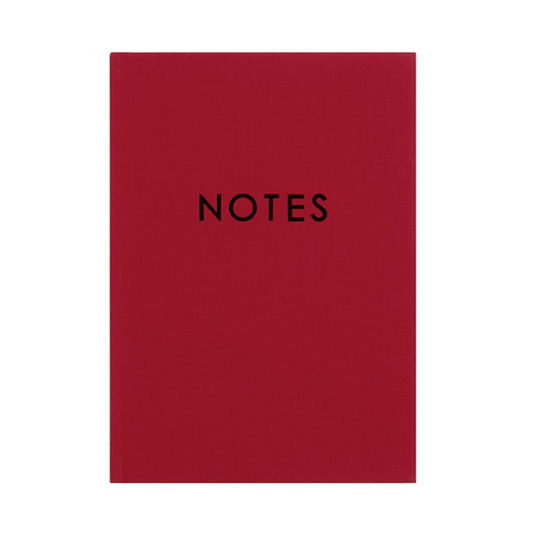 Red Fabric Notebook A5 160page Hard Cover Ruled Office School Stationary Journal