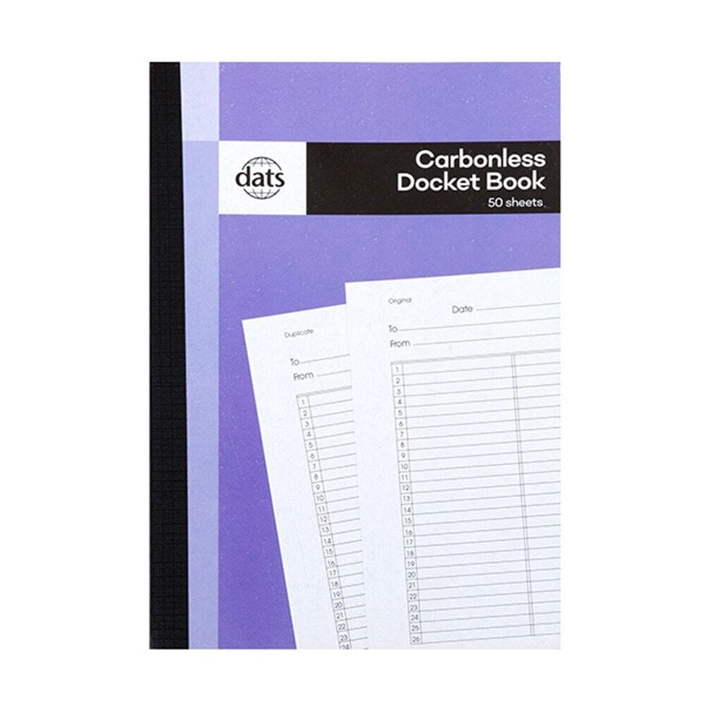 50 Page Carbonless Docket Book Office Shop Business