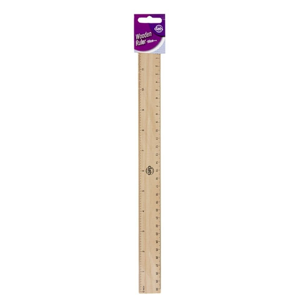 30cm Wooden Wood Ruler Metric School 12Inch Study Stationery Office