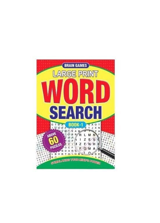 Word Search Large Puzzle Book Stimulating Stress Relaxing Over 60 Puzzles Travel