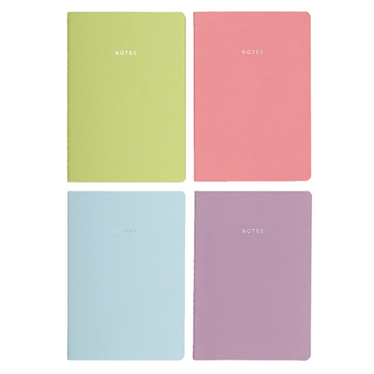 A4 Notebook Coloured Cover and Paper Stitched 96 Pages Office School Stationary