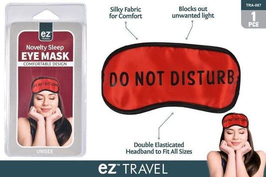 Eye Mask Travel Sleep Sleeping Cover Rest Patch Blindfold Do Not Disturb Red