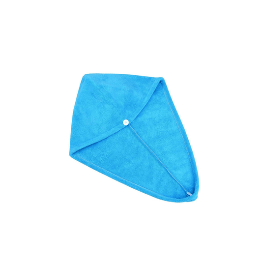 Hair Towel Microfiber Wrap Quick Dry Cap Turban Bath Beauty Twist Care Blue