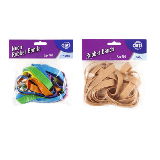 Rubber Band 100g Brown / Neon Colour Colourful Bands Size 109 228x15mm - 200g