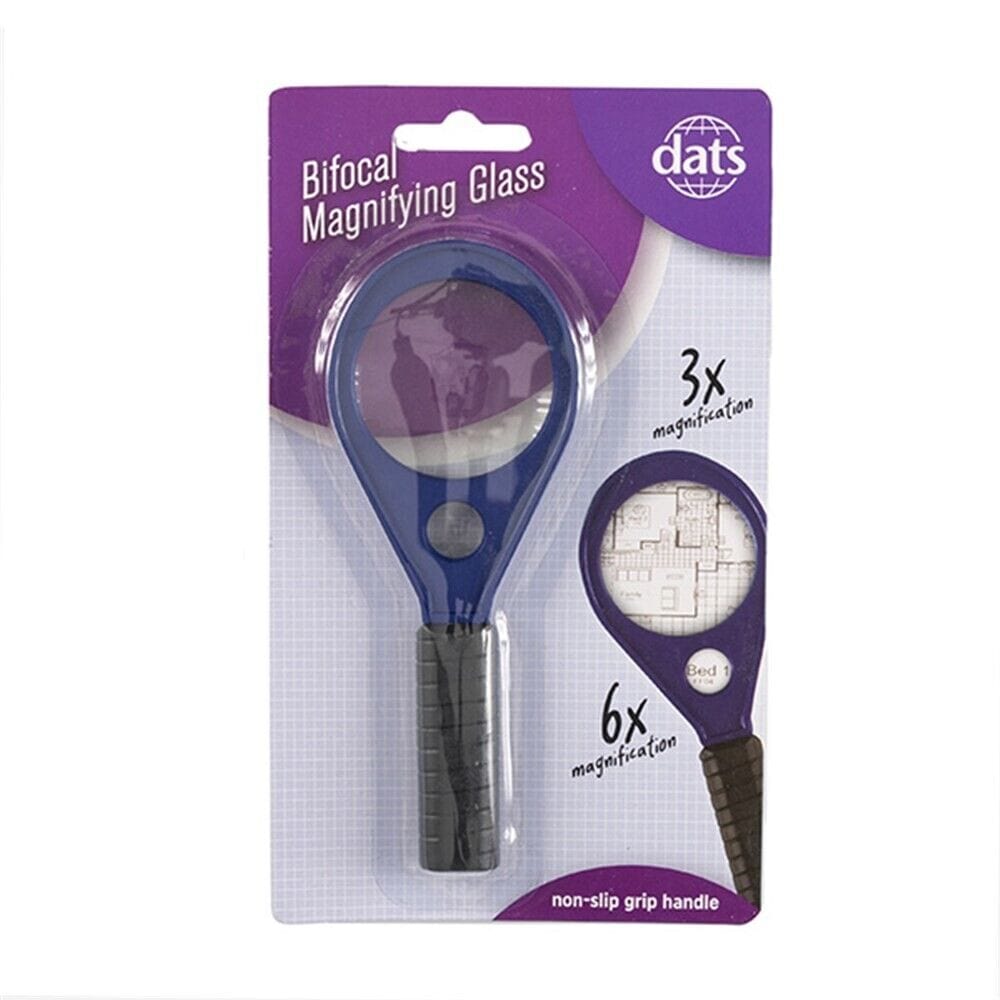 Magnifying Glass Magnifier Reading Text Bifocal Lens 3X 6X Pocket School Office