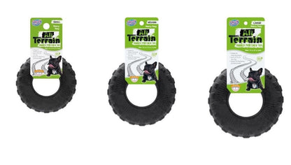 Heavy Duty Terrain Rubber Tyre Chew Dog Puppy Tough Durable Toy Dental Hygiene