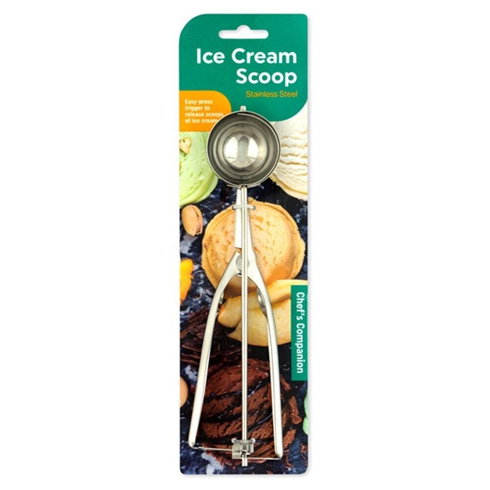 Ice Cream Scoop Stainless Steel Icecream Cookie Dough Mash Spoon Trigger 4cm Dia