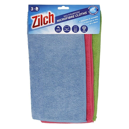 3x Microfibre Cloths Car Cleaning Cloth Detailing Towels Washing Duster 30x30cm