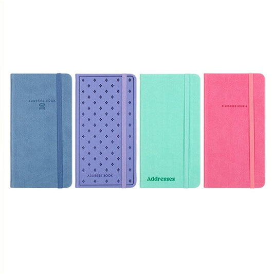 Slim Cover Address Book with Elastic A-Z Phone E-mail Web Office Telephone