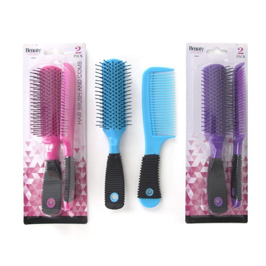 2 Pack Hair Brush Hairbrush Smooth Head Scalp Colour Comb