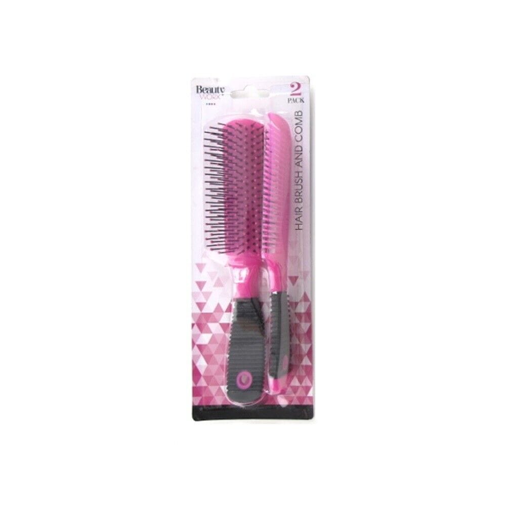 2 Pack Hair Brush Hairbrush Smooth Head Scalp Colour Comb