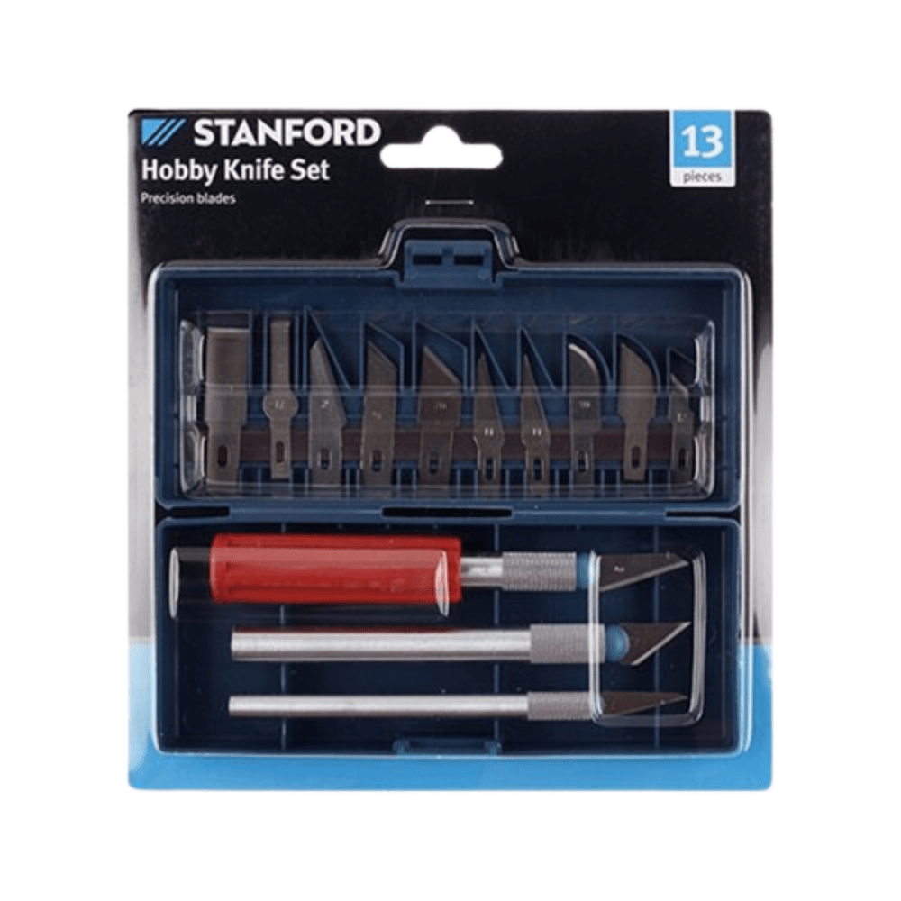 13Pcs Craft Hobby Knife Set Precision Blades to Cut Trim Chisel Carve with Case