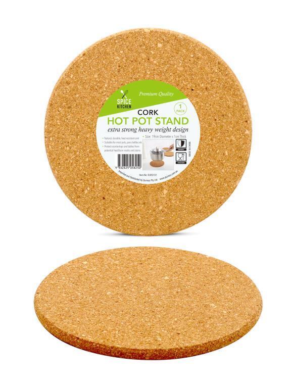 Pot Stand Round Cork Hot Mat Pad Heat Resistant Protector Trivet Placemat Cook