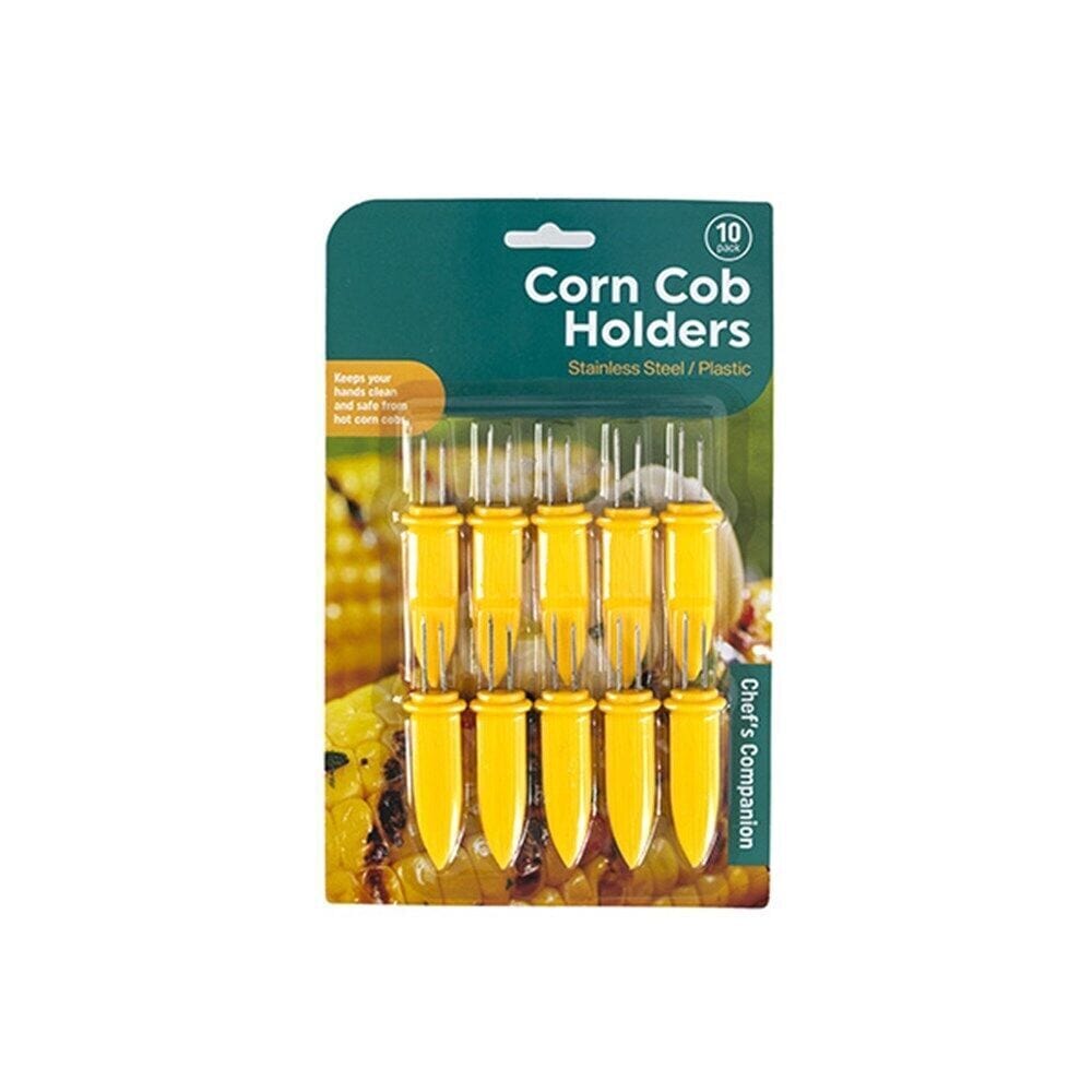 10 Corn Cob Holders Skewers Barbecue Fork Fruit Holder BBQ Kitchen Accessories