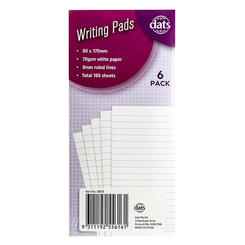 180 Sheets Plain Writing Pad 17cm x8cm Paper Office Study Note Book Memo White