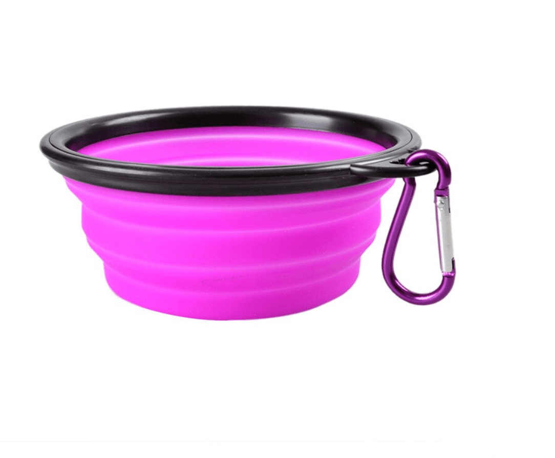 Pet Dog Cat Portable Silicone Collapsible Travel Food Bowl Water Dish Feeder