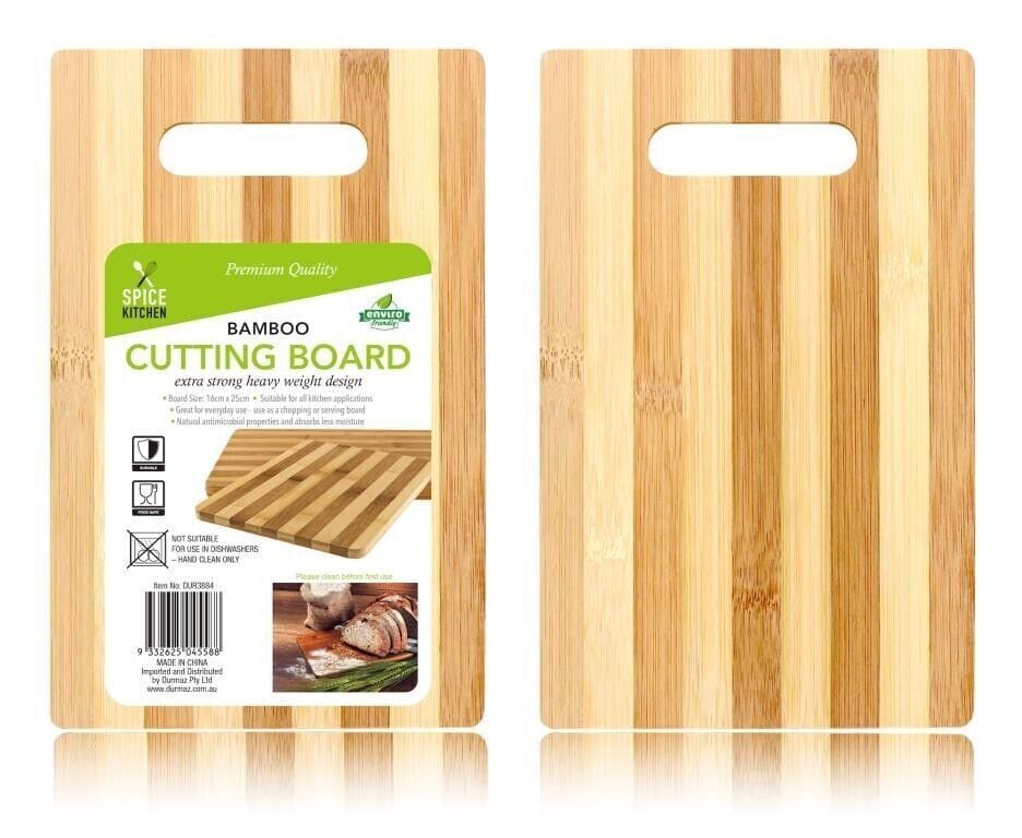 Bamboo Cutting Board Kitchen Serving Chopping Boards Wooden Prep Food 16 x 25cm