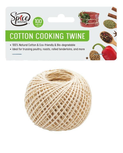 100M White Cotton Roast Twine Cooking String Oven Butcher Meat Ties Food Kitchen