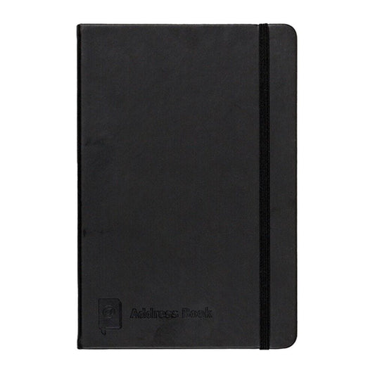 A5 Black Cover Address Book with Elastic A-Z Phone E-mail Web Office Telephone