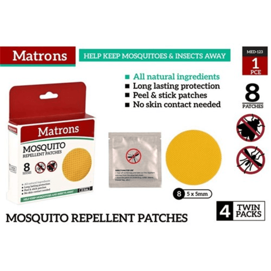 8 Patches Mosquito Repellent Peel Stick Insects Flies Midges Citronella Oil