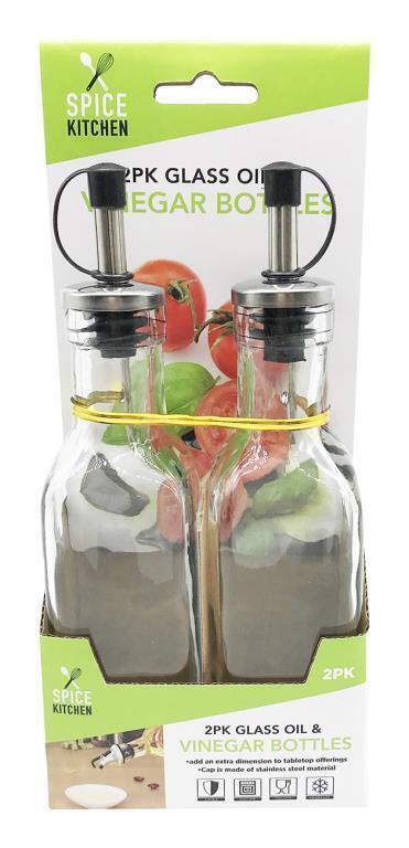 Olive Oil Pourer Glass Bottle Vinegar Dressing Drizzler Dispenser With Cap