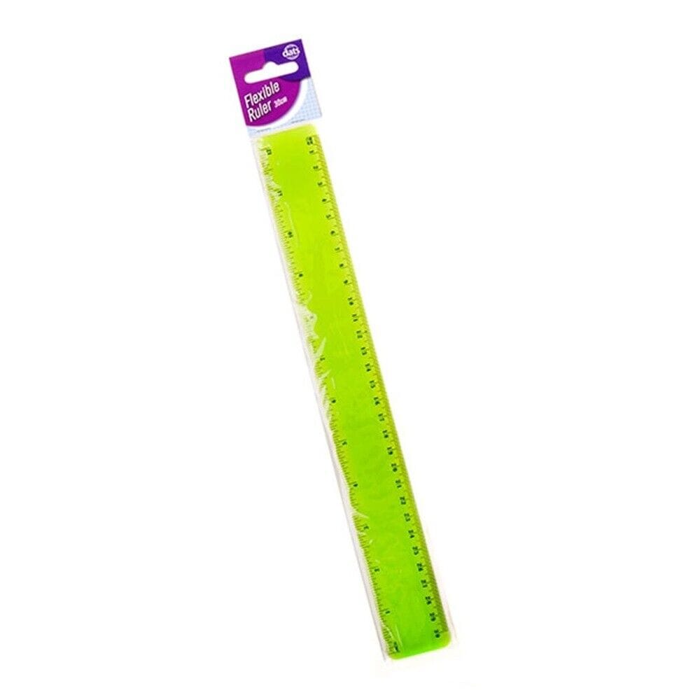 30cm Plastic Ruler Flexible School 12Inch Stationery Office Purple Blue Green