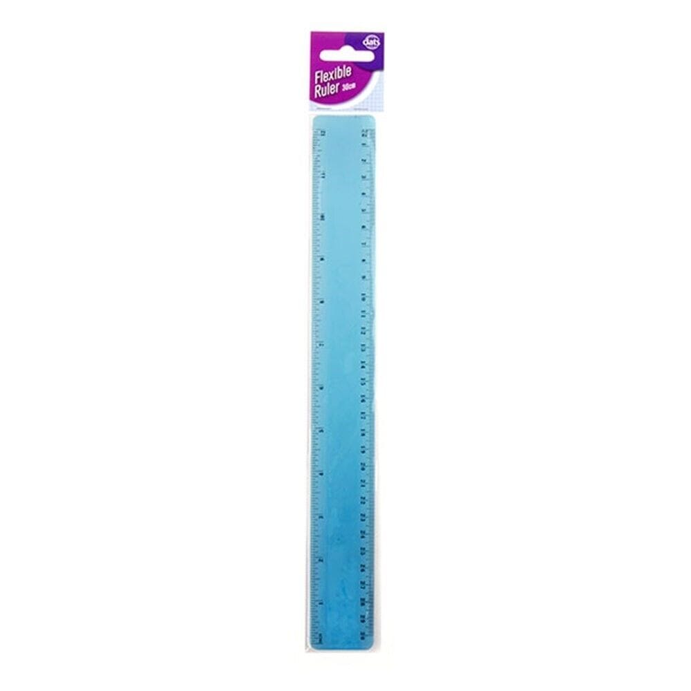 30cm Plastic Ruler Flexible School 12Inch Stationery Office Purple Blue Green