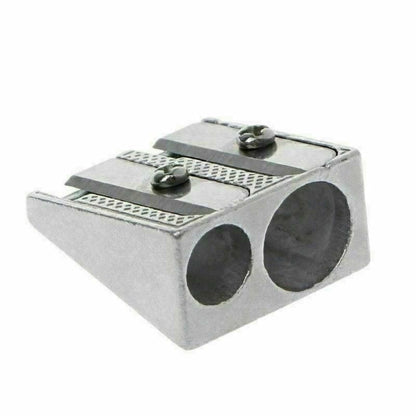 1 Pack Metal Double Hole Pencil Sharpener School Stationery Office