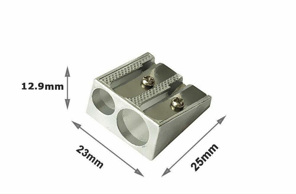 1 Pack Metal Double Hole Pencil Sharpener School Stationery Office