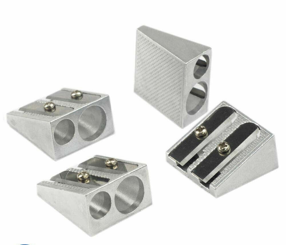 1 Pack Metal Double Hole Pencil Sharpener School Stationery Office