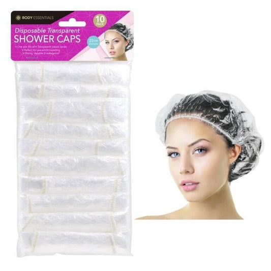 10x Disposable Shower Caps Clear Hair Net Case Sleep Travel Cap Bath Spa