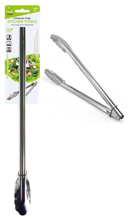 Very Long Stainless Steel Tongs 39.5CM Kitchen Clip Food Cooking Serving BBQ