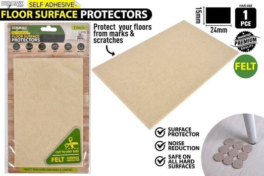 Floor Protector with Self Adhesive Felt Pads Stoppers Chairs Cut To Size Beds