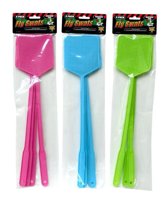 4 X Plastic Mosquito Fly Swatter Handle Insect Swat Killer Bug Catcher