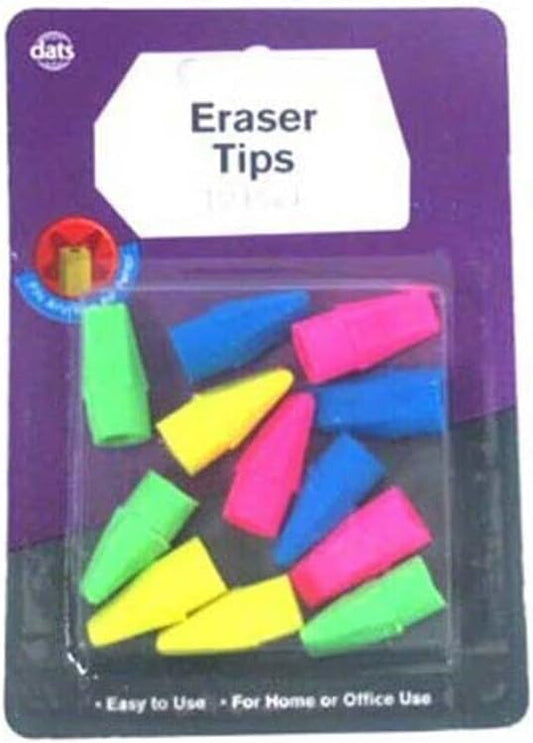 12Pcs Eraser Tip Rubber Pencil Pencils Topper Pen School Art Drawing Office