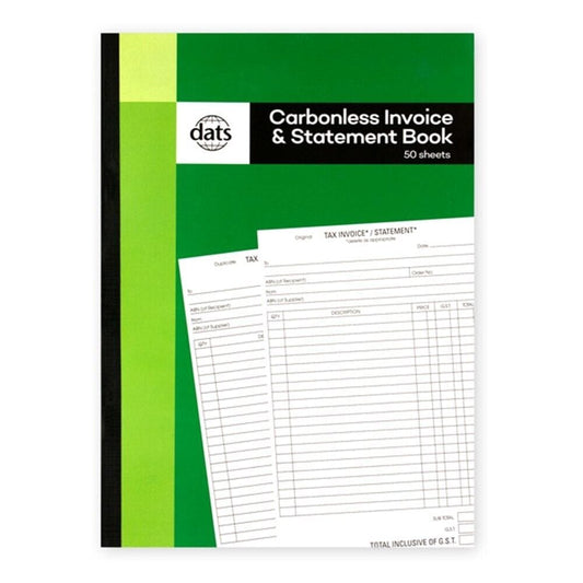 50 Page Carbonless Tax GST Invoice Order Receipt A4 Book and Statement