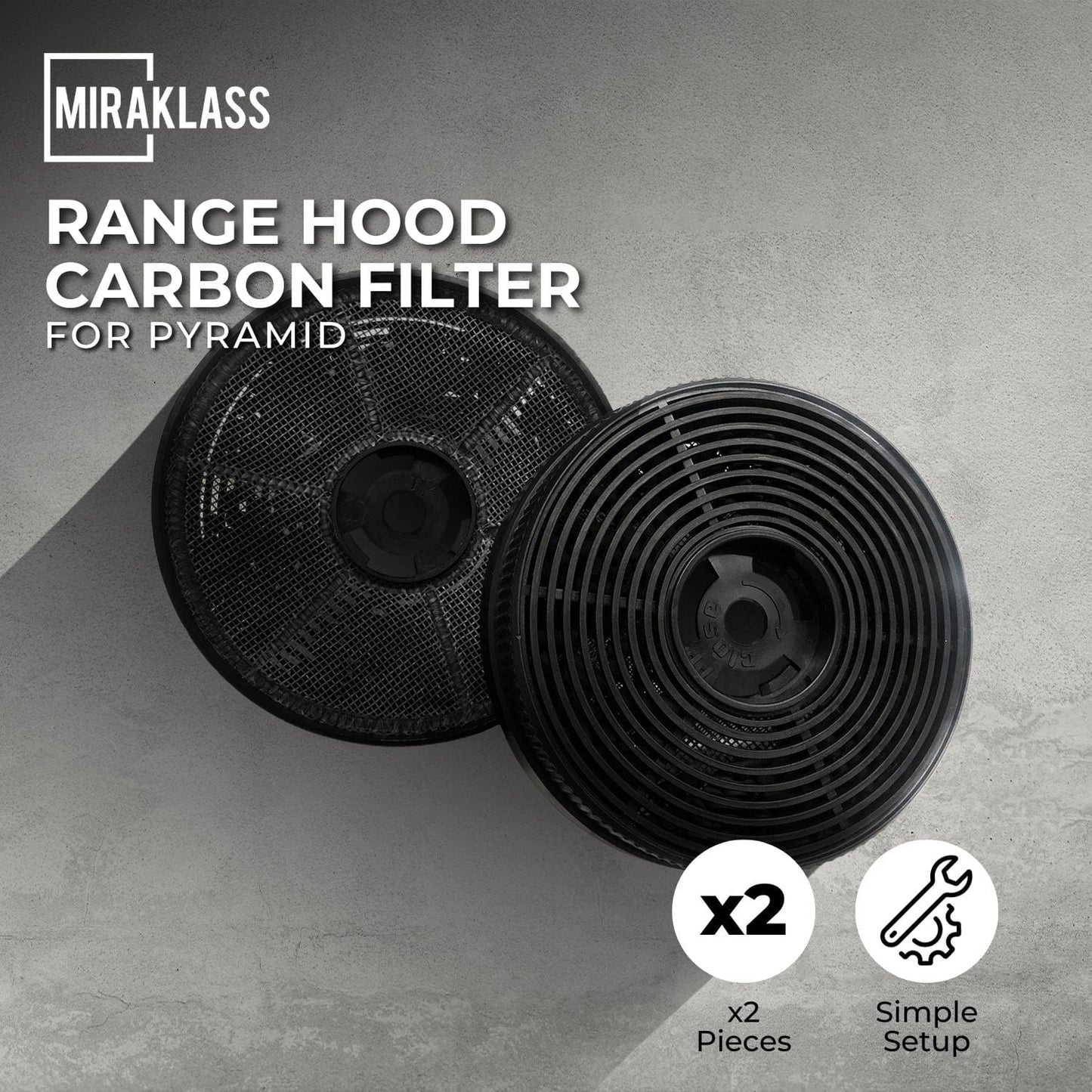 MIRAKLASS Rangehood Carbon Filter - Size 1