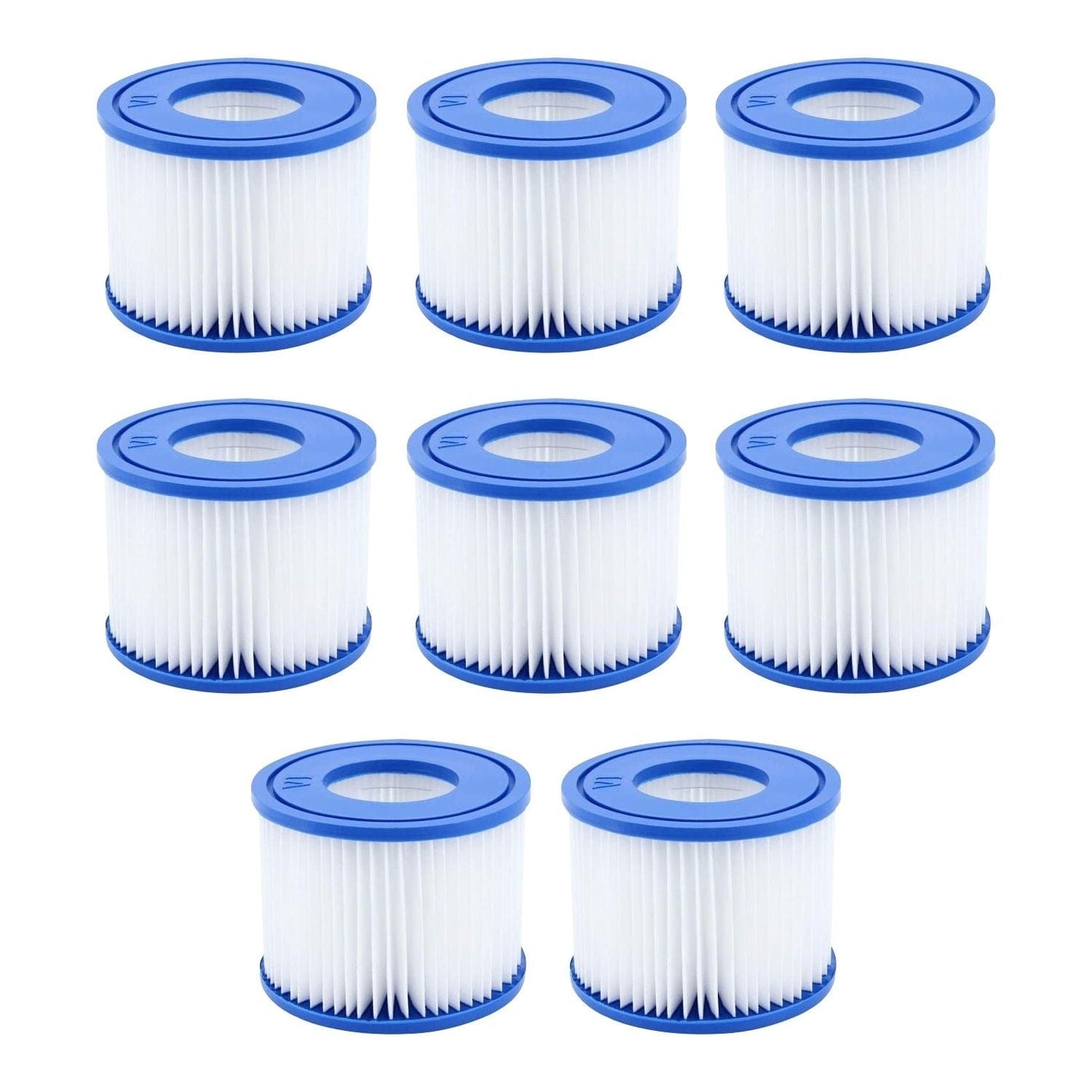 NOVEDEN 8 Pack Hot Tub Spa Filter Replacement Cartridge Size ? (Blue and White)