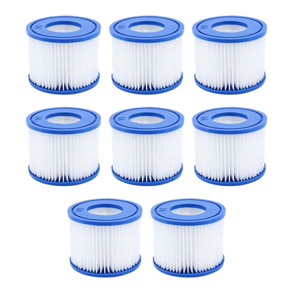 NOVEDEN 8 Pack Hot Tub Spa Filter Replacement Cartridge Size ? (Blue and White)